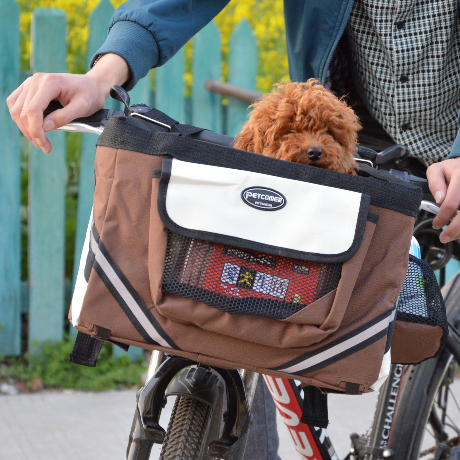 Pet Bicycle Carrier Removable Handlebar Front Basket - Perfect for Adventurous Pets